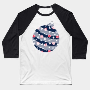 Merry Christmas Pattern Baseball T-Shirt